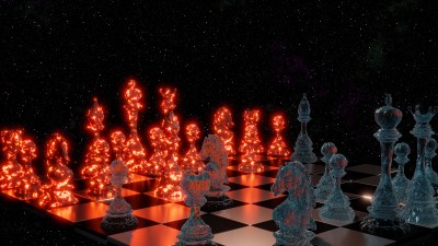 Chess - reconstruction - fire - water