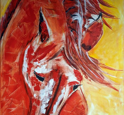 A yellowish Horse painted for Anne - part