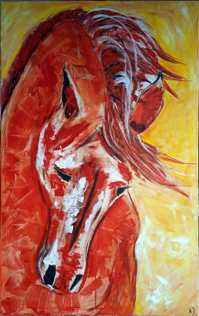 A yellowish Horse painted for Anne 